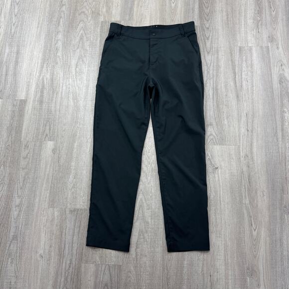 Nike Dri-FIT Victory Golf Pants Men 30x30 Black Flat Front Chino Golfing Stretch - Picture 1 of 10